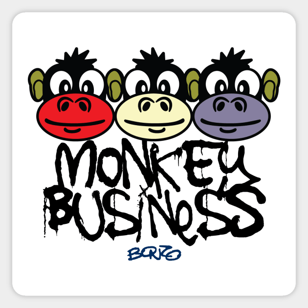 Monkey 4 Sticker by BonzoTee